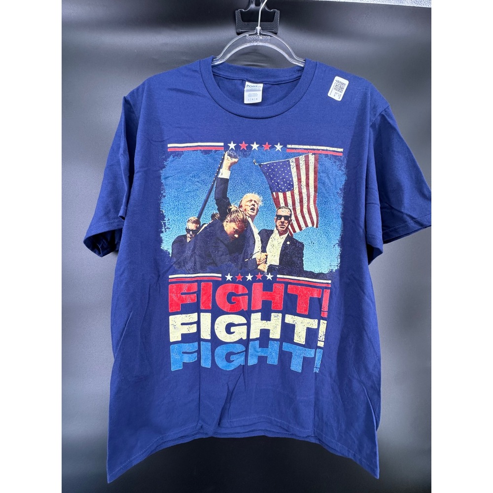 Fight Fight Fight Trump T-Shirt Political  Patriotic You‎ Missed Sz large
